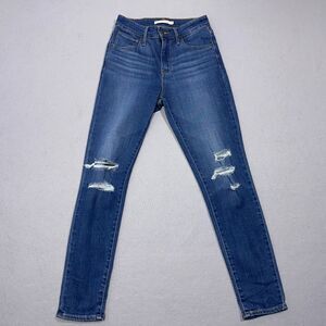 Levi's 721 High Rise Jeans‎ Women's  Size 25 Skinny Medium Wash Distressed